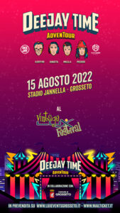 Acquisto biglietto per il concerto del Deejay time con Fargetta, Molella, Prezioso e Albertino per l'Evento Vintage LUX festival di Grosseto del 15 Agosto 2022
